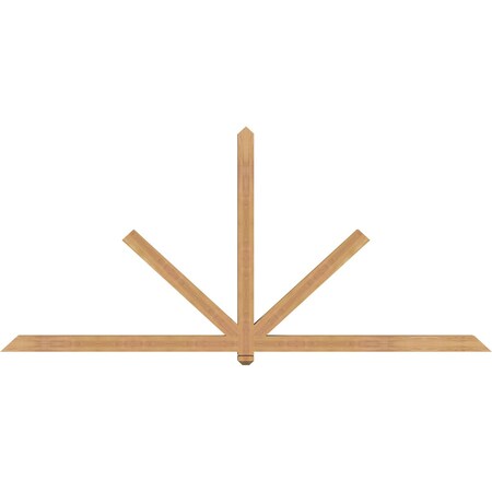 Ekena Millwork Kennewick Timber Gable Bracket, Western Red Cedar, 108"W x 49"H x 3 1/2"D x 3 1/2"F, 11/12 Pitch GBW108X49X0404KEN00SWR